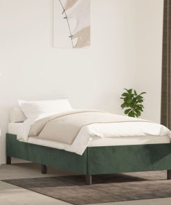 Okvir za krevet tamnozeleni 80x200 cm baršunasti