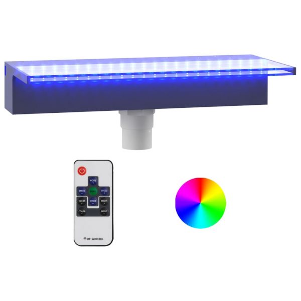 Prelijevajući vodopad s RGB LED svjetlima akrilni 45 cm