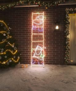 Sklopivi Djed Mraz na ljestvama s 552 LED žarulje 50 x 200 cm