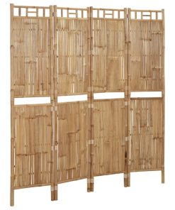 Sobna pregrada s 4 panela od bambusa 160 x 180 cm