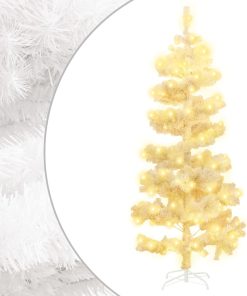 Spiralno božićno drvce sa stalkom LED bijelo 150 cm PVC