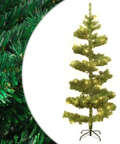 Spiralno božićno drvce sa stalkom LED zeleno 150 cm PVC