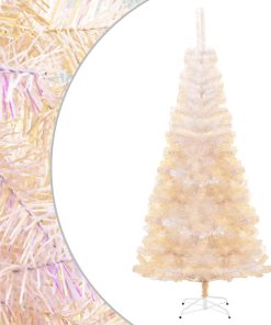 Umjetno božićno drvce s obojenim vrhovima bijelo 180 cm PVC