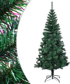 Umjetno božićno drvce s obojenim vrhovima zeleno 150 cm PVC