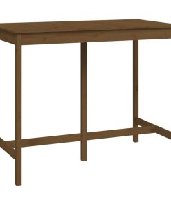 Barski stol smeđa boja meda 140x80x110 cm od masivne borovine