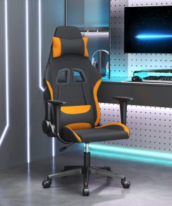 Igraća stolica crno-narančasta od tkanina