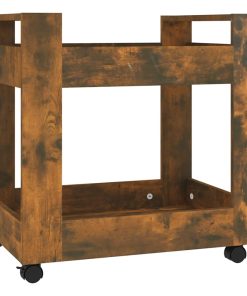 Kolica za radni stol boja dimljenog hrasta 60x45x60 cm drvena