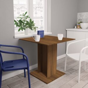 Blagovaonski stol boja hrasta 80 x 80 x 75 cm konstruirano drvo