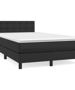 Krevet s oprugama i madracem crni 120 x 200 cm od umjetne kože
