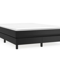 Okvir za krevet s oprugama crni 140x190 cm od umjetne kože
