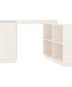 Radni stol bijeli 110 x 50 x 75 cm od masivne borovine