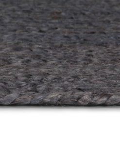 Ručno rađeni tepih od jute okrugli 180 cm tamnosivi