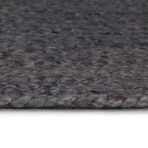 Ručno rađeni tepih od jute okrugli 180 cm tamnosivi