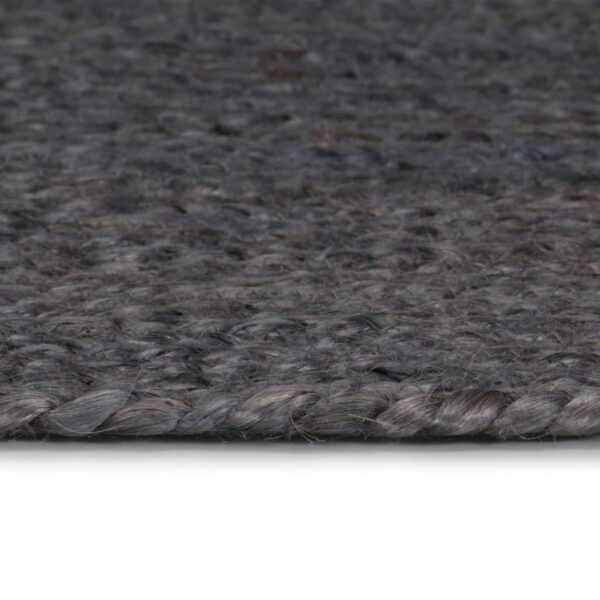 Ručno rađeni tepih od jute okrugli 210 cm tamnosivi