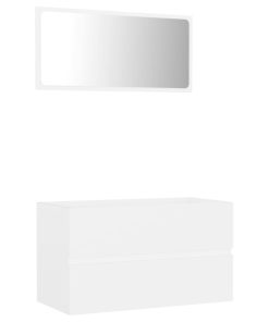 2-dijelni set kupaonskog namještaja od iverice bijeli