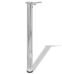 242133 4 Height Adjustable Table Legs Chrome 710 mm