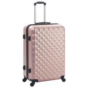 3-dijelni set čvrstih kovčega ružičasto-zlatni ABS