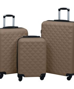 3-dijelni set čvrstih kovčega smeđi ABS