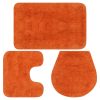 3-dijelni set kupaonskih otirača od tkanine narančasti