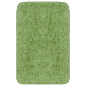 3-dijelni set kupaonskih otirača od tkanine zeleni