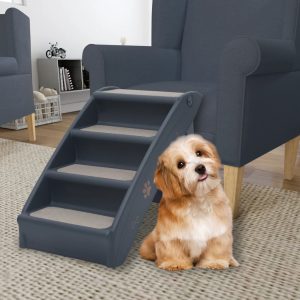 4 sklopive stepenice za pse tamnosive