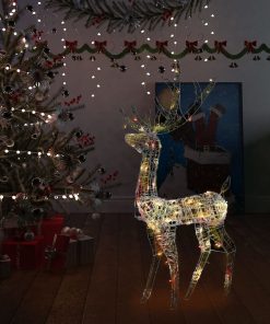Akrilni božićni ukrasni sob 140 LED lampica 120 cm šarene