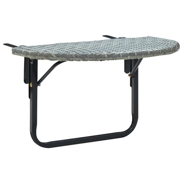 Balkonski stol sivi 60 x 60 x 40 cm od poliratana