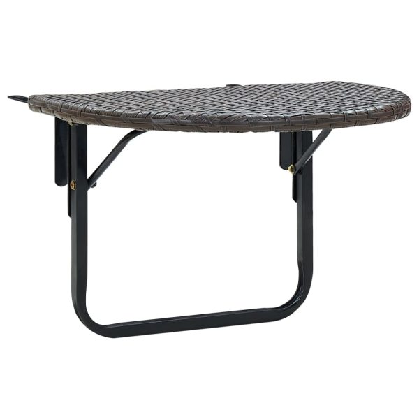 Balkonski stol smeđi 60 x 60 x 40 cm od poliratana