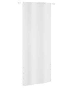 Balkonski zastor bijeli 100 x 240 cm od tkanine Oxford
