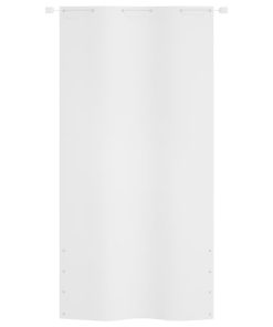 Balkonski zastor bijeli 120 x 240 cm od tkanine Oxford