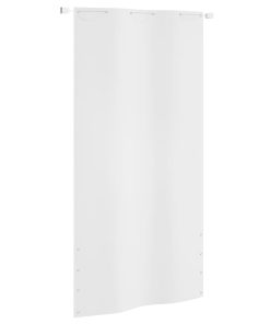 Balkonski zastor bijeli 120 x 240 cm od tkanine Oxford