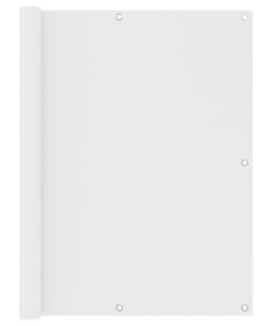 Balkonski zastor bijeli 120 x 300 cm od tkanine Oxford