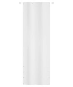 Balkonski zastor bijeli 80 x 240 cm od tkanine Oxford