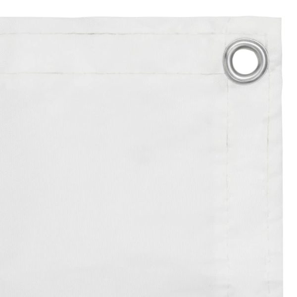 Balkonski zastor bijeli 90 x 300 cm od tkanine Oxford