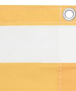 Balkonski zastor bijelo-žuti 120 x 500 cm od tkanine Oxford