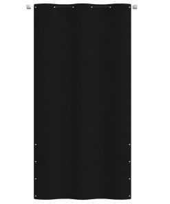 Balkonski zastor crni 120 x 240 cm od tkanine Oxford