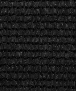 Balkonski zastor crni 120 x 400 cm HDPE
