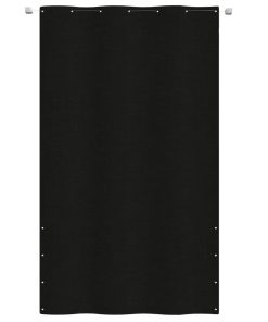 Balkonski zastor crni 140 x 240 cm od tkanine Oxford