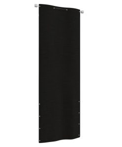 Balkonski zastor crni 80 x 240 cm od tkanine Oxford