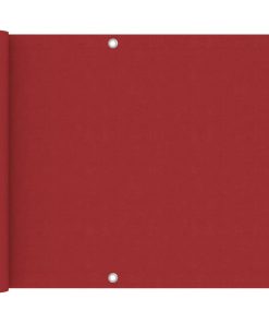 Balkonski zastor crveni 75 x 500 cm od tkanine Oxford
