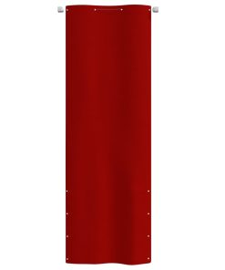 Balkonski zastor crveni 80 x 240 cm od tkanine Oxford