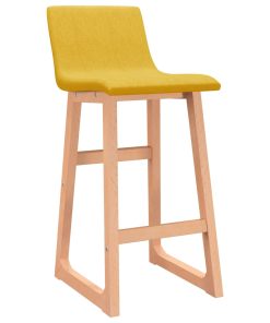 Barski stolci od tkanine 2 kom boja senfa