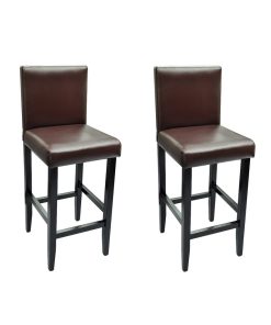 Barski stolci od umjetne kože 2 kom tamnosmeđi