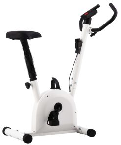 Bicikl za vježbanje s remenom za otpor bijeli