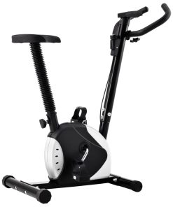 Bicikl za vježbanje s remenom za otpor crni