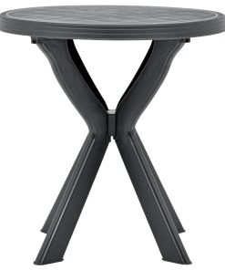 Bistro stol antracit Ø 70 cm plastični