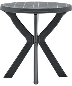 Bistro stol antracit Ø 70 cm plastični