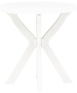 Bistro stol bijeli Ø 70 cm plastični