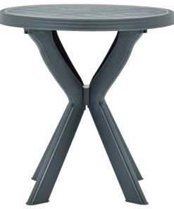 Bistro stol zeleni Ø 70 cm plastični