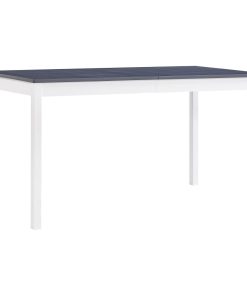 Blagavaonski stol bijelo-sivi 140 x 70 x 73 cm od borovine